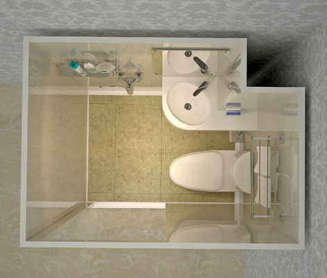 Frameless Affordable Prefab Bathroom Private Label Bathroom Modular Products