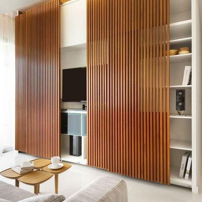 Artistic Ceilings WPC Room Divider Teak Color Wall Modern Interior Ceiling Panel