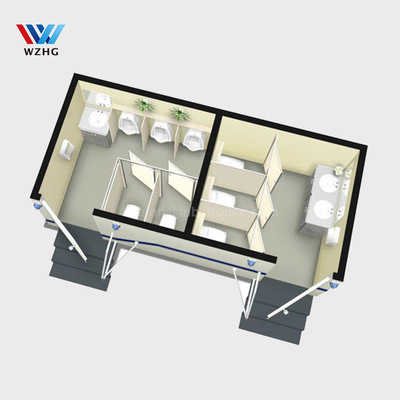 Cabine mobile de conteneur de toilette de douche préfabriquée de paquet plat de fournisseur de la Chine à vendre