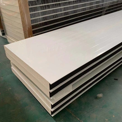 500mm-1120mm Building Material Heat Insulation PU Foam Sandwich Panel Green Metal Facade Embossed Panel