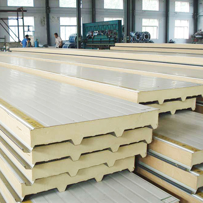 Cold room quality puf foam sandwich wall panel/thermal wall/roof insulation 50mm thick sheets