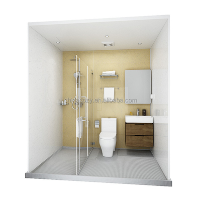 Modern Waterproof Prefab Fiberglass Shower Bathroom With Toilet Contain BUE1422