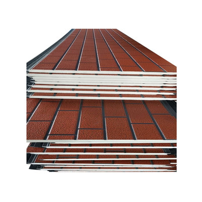 Lightweight Insulation Exterior Wall Panel Outer Cladding Looking Metal Wood Panel Effect Systems Sandwich Panel PU